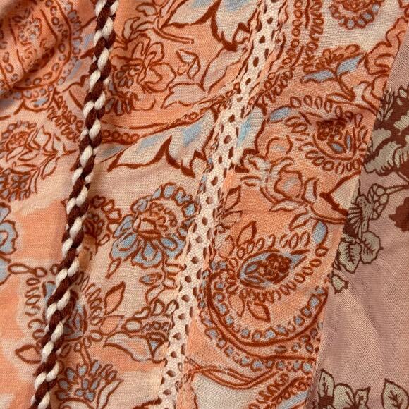 Rachel Zoe Floral Long Sleeve Babydoll Top Size M - Picture 8 of 11